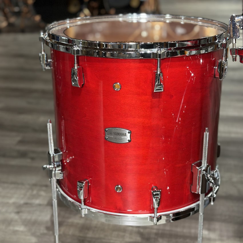 Used Yamaha Absolute Hybrid Maple 4pc Drum Set Red Autumn - Very Good - Drum Center Of Portsmouth