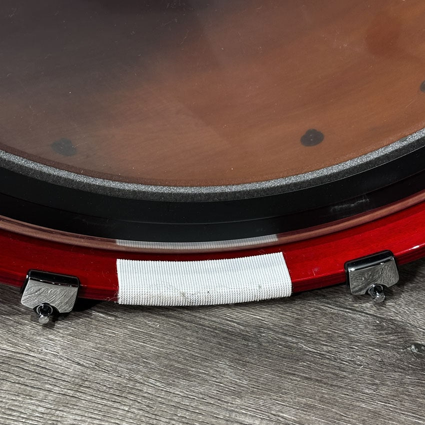 Used Yamaha Absolute Hybrid Maple 4pc Drum Set Red Autumn - Very Good - Drum Center Of Portsmouth