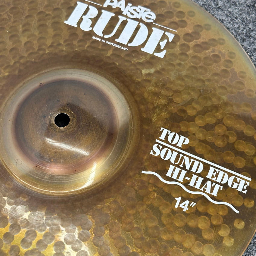 Used Paiste Rude Sound Edge Hi Hat Cymbal 14 - Very Good - Drum Center Of Portsmouth