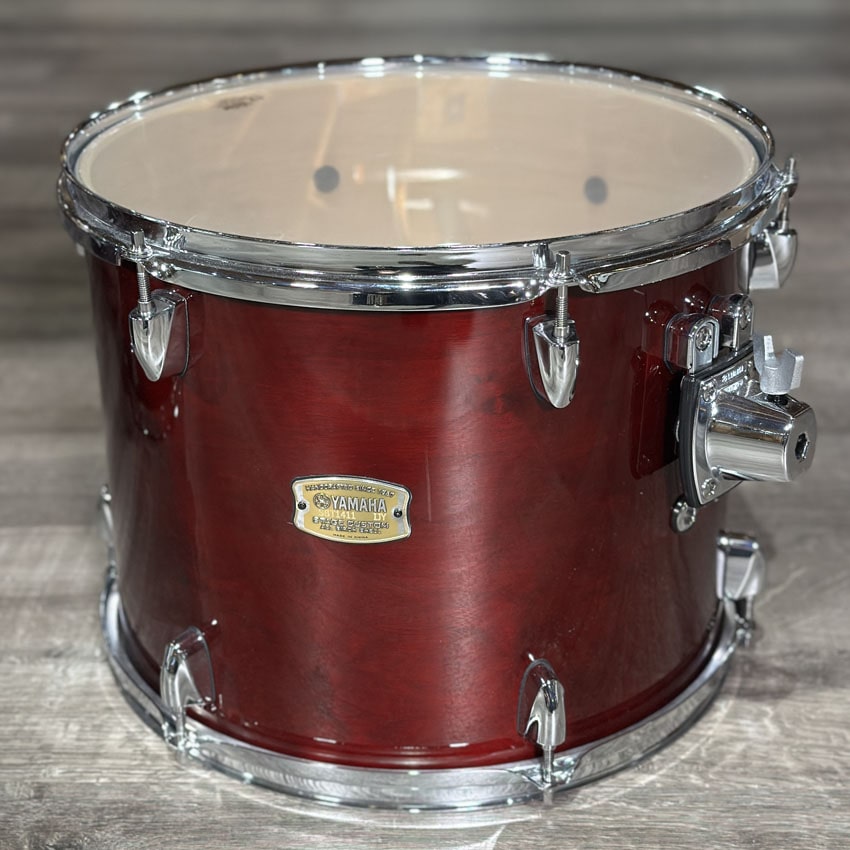 Used Yamaha Stage Custom Birch 8pc Double Bass Drum Set Cranberry Red - Drum Center Of Portsmouth