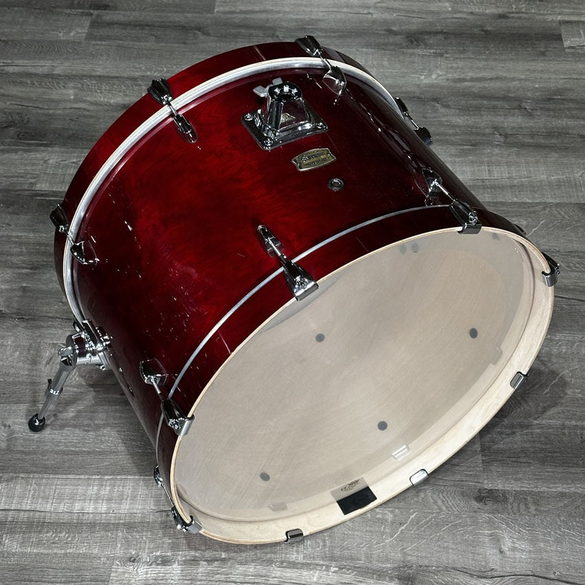 Used Yamaha Stage Custom Birch 8pc Double Bass Drum Set Cranberry Red - Drum Center Of Portsmouth