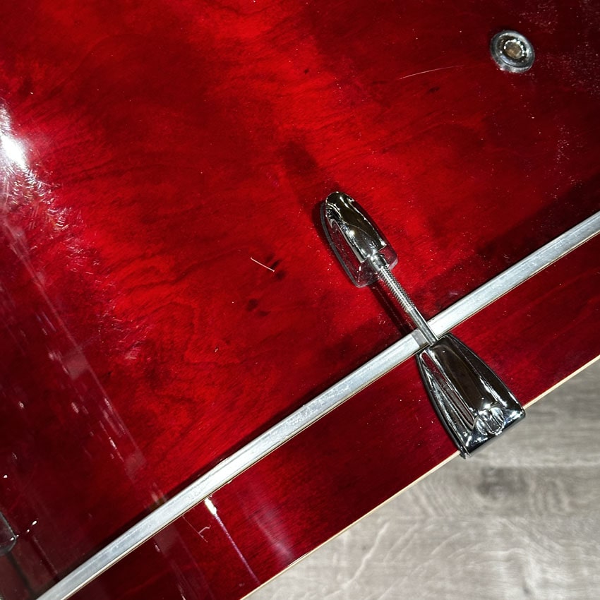 Used Yamaha Stage Custom Birch 8pc Double Bass Drum Set Cranberry Red - Drum Center Of Portsmouth