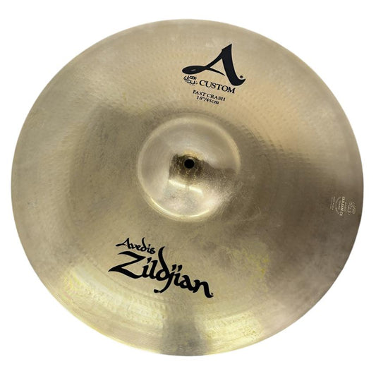Used Zildjian A Custom Fast Crash Cymbal 18" - Very Good - Drum Center Of Portsmouth