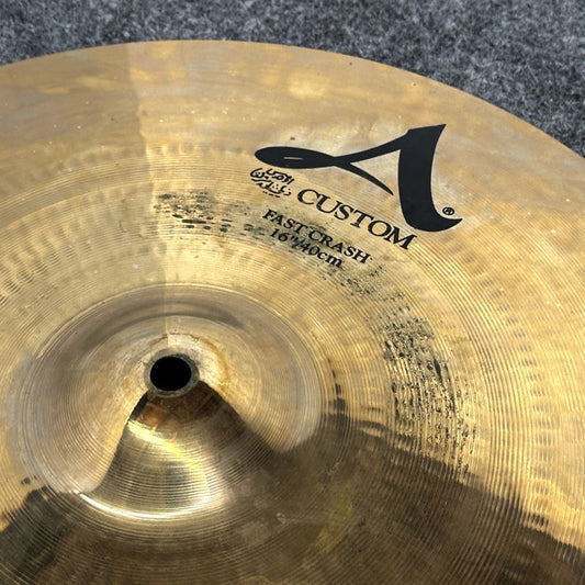 Used Zildjian A Custom Fast Crash 16" - Fair - Drum Center Of Portsmouth