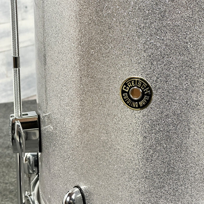 Used Gretsch Catalina Maple Floor Tom 16x16 Silver Sparkle - Very Good - Drum Center Of Portsmouth