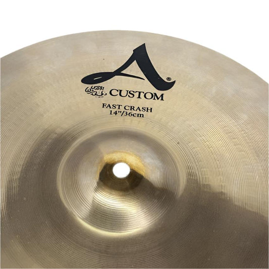 Used Zildjian A Custom Fast Crash Cymbal 14" - Very Good - Drum Center Of Portsmouth