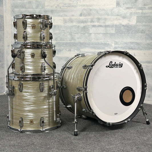 Used Ludwig Classic Maple 4pc Drum Set Olive Oyster - Very Good - Drum Center Of Portsmouth