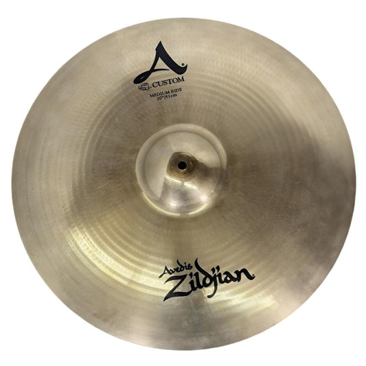 Used Zildjian A Custom Medium Ride Cymbal 20" - Very Good - Drum Center Of Portsmouth