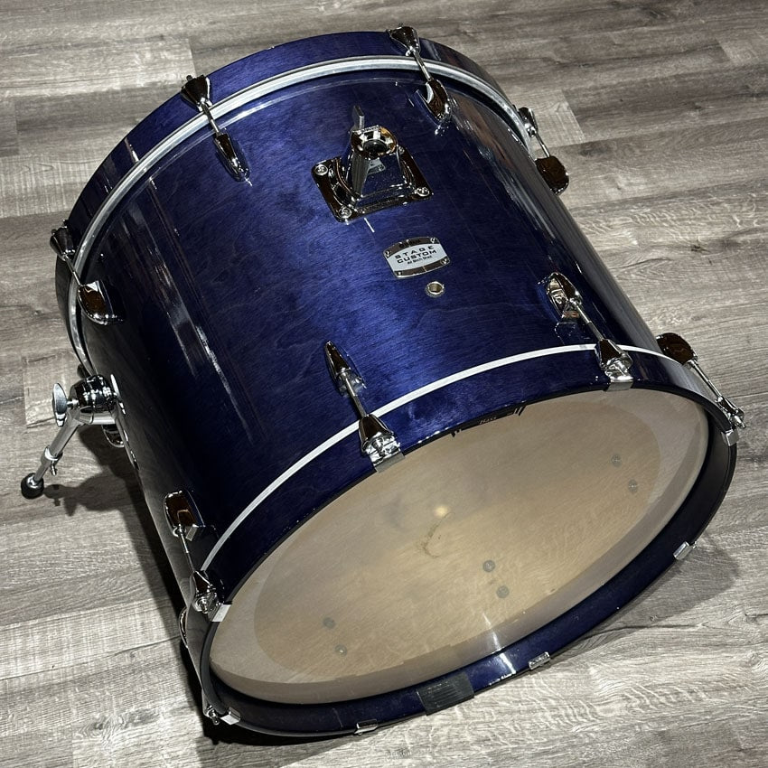 Used Yamaha Stage Custom Birch 4pc Drum Set Transparent Blue - Good - Drum Center Of Portsmouth