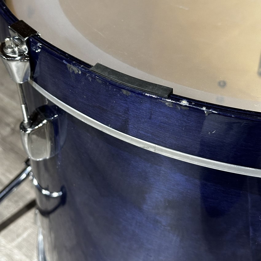Used Yamaha Stage Custom Birch 4pc Drum Set Transparent Blue - Good - Drum Center Of Portsmouth