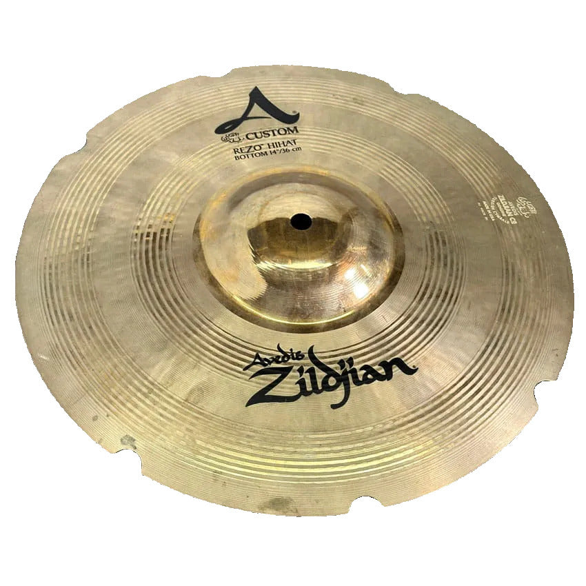 Used Zildjian A Custom Rezo Hi Hat Cymbal Bottom 14 - Good - Drum Center Of Portsmouth