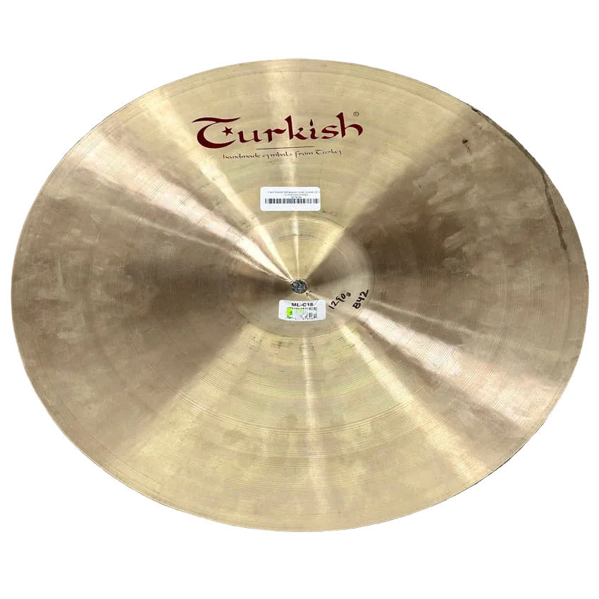 Used Turkish Millennium Crash Cymbal 18 1290g - Good - Drum Center Of Portsmouth