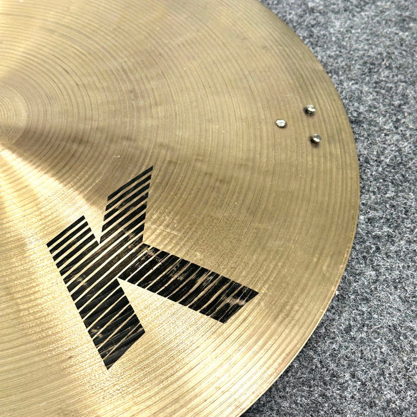 Used Zildjian K Flat Ride 20 w/ Three Rivets - Good - Drum Center Of Portsmouth