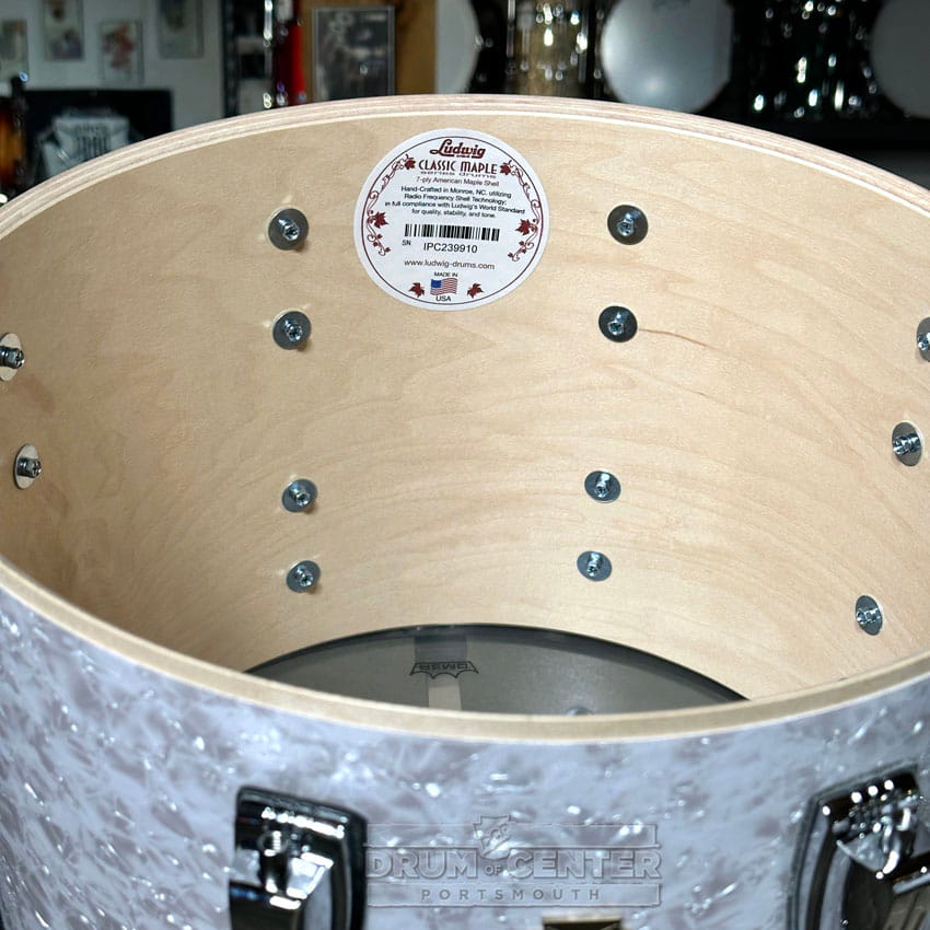 Ludwig Classic Maple 4pc Bonham Drum Set White Marine Pearl - Drum Center Of Portsmouth