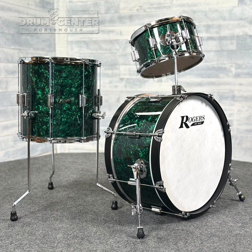 Rogers Tower 3pc Drum Set Green Marine Pearl 20/12/14 - Drum Center Of Portsmouth