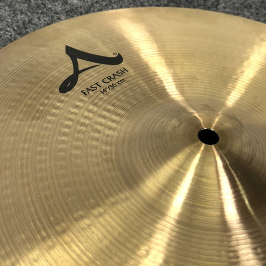 Used Zildjian A Fast Crash Cymbal 14" - Very Good - Drum Center Of Portsmouth
