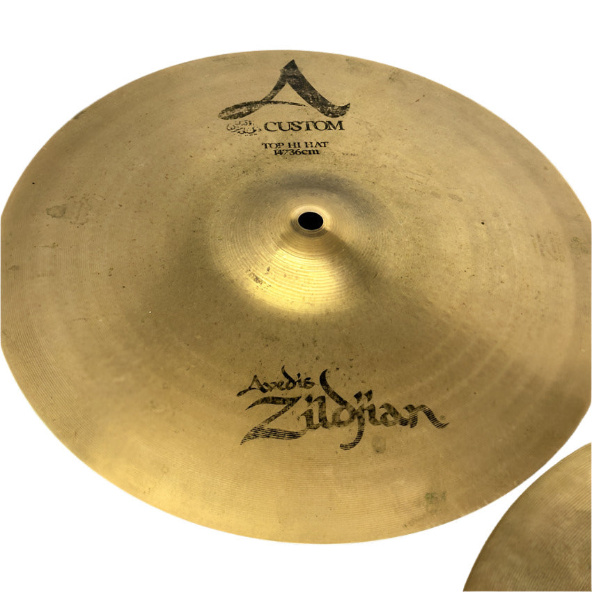 Used Zildjian A Custom Hi Hat Cymbals 14" - Very Good - Drum Center Of Portsmouth