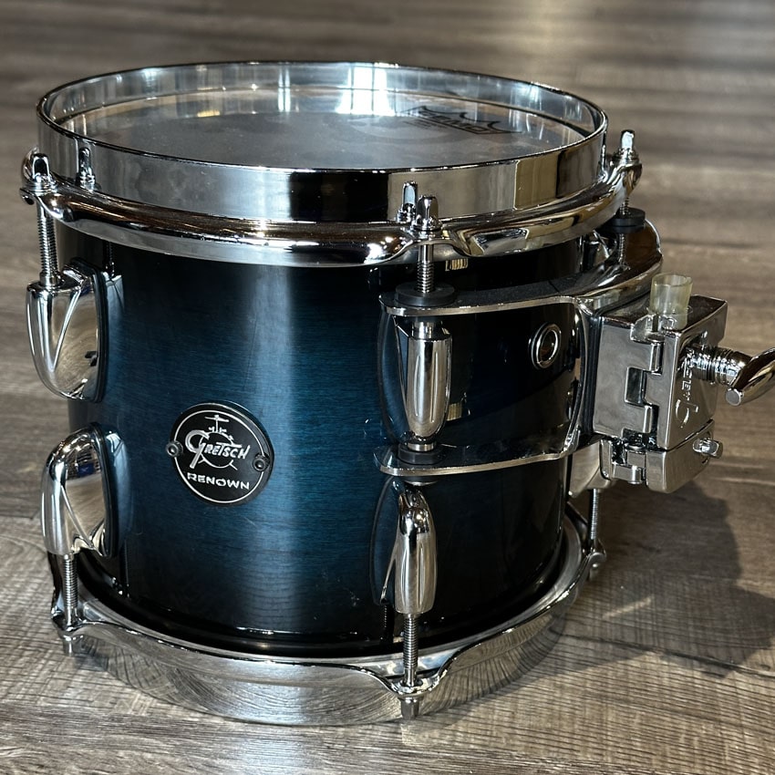 Used Gretsch Renown Tom 8x7 Gloss Antique Blue Burst - Very Good - Drum Center Of Portsmouth