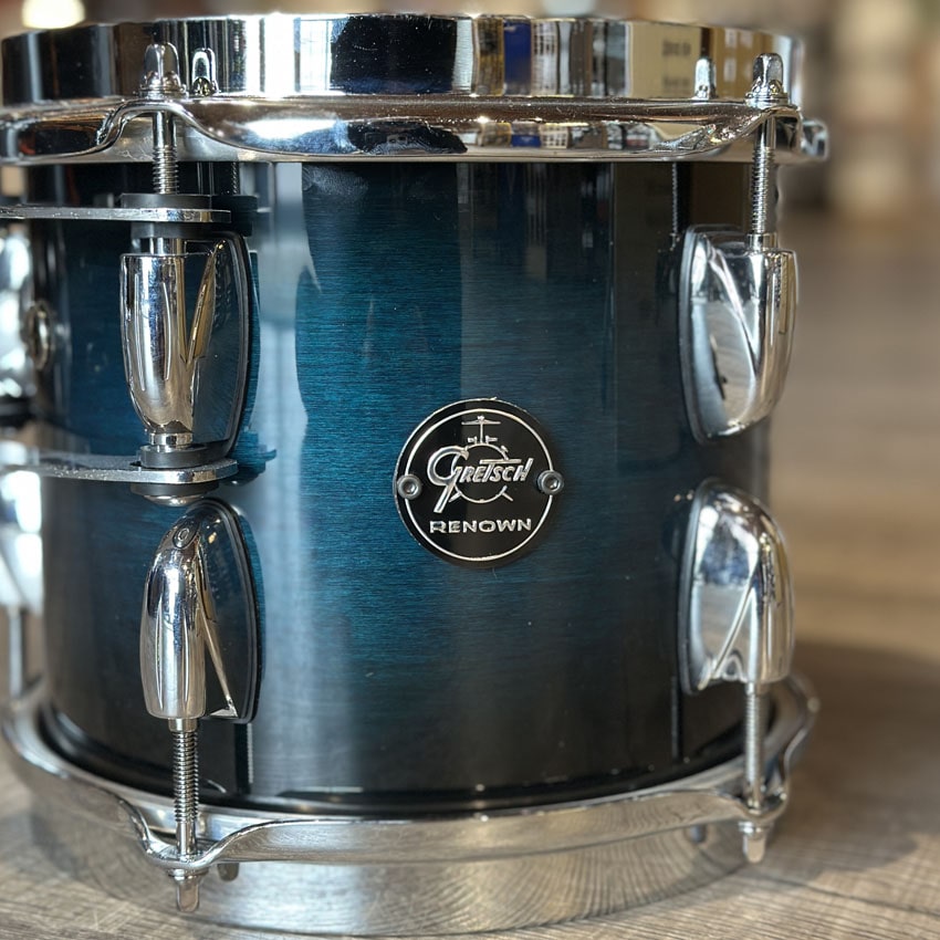 Used Gretsch Renown Tom 8x7 Gloss Antique Blue Burst - Very Good - Drum Center Of Portsmouth