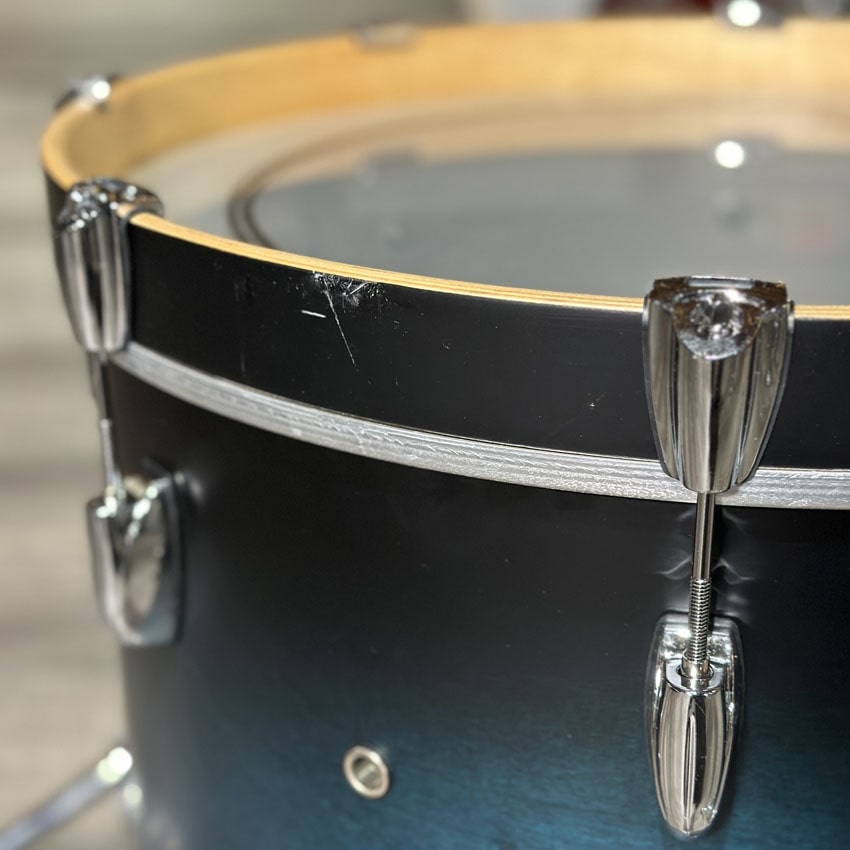 Used Gretsch Renown 6pc Drum Set Satin Antique Blue Burst - Very Good - Drum Center Of Portsmouth
