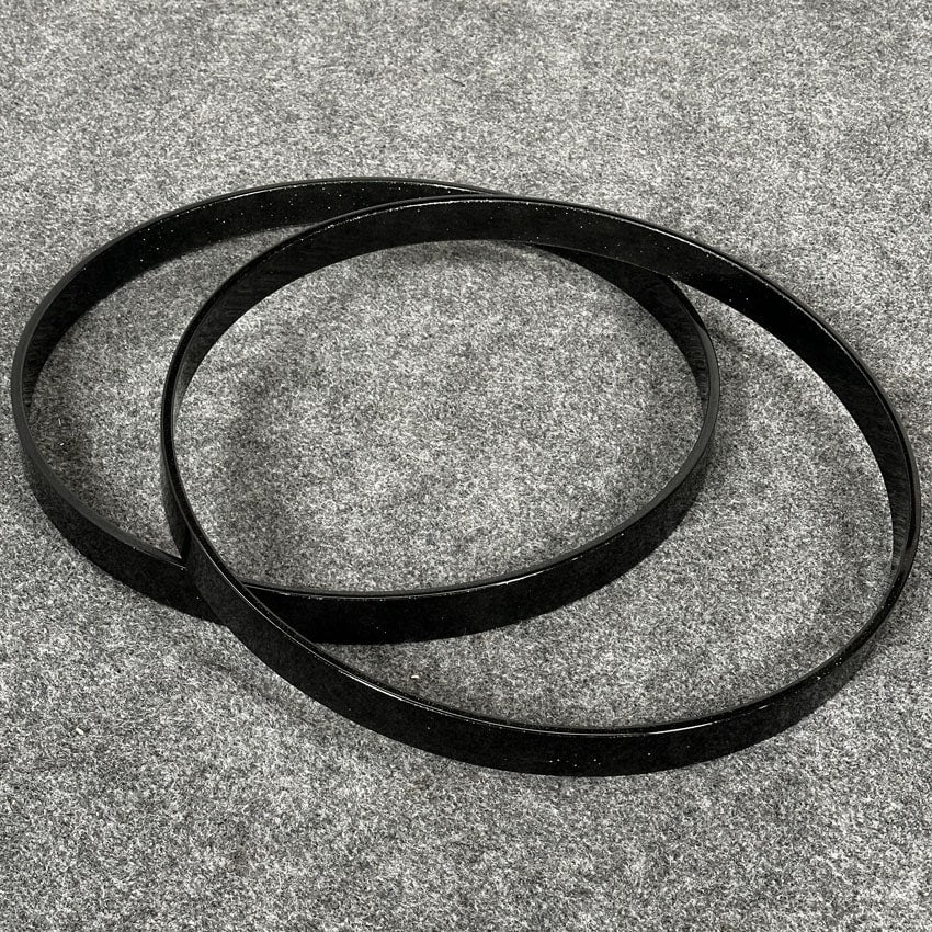 Used Yamaha Bass Drum Hoop Pair 20" Black Sparkle - Like New - Drum Center Of Portsmouth