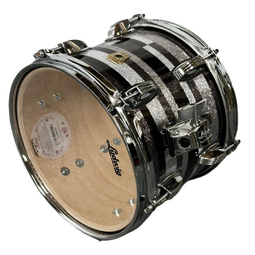 Used Ludwig Classic Maple Tom 10x8 Digital Black Sparkle - Excellent - Drum Center Of Portsmouth