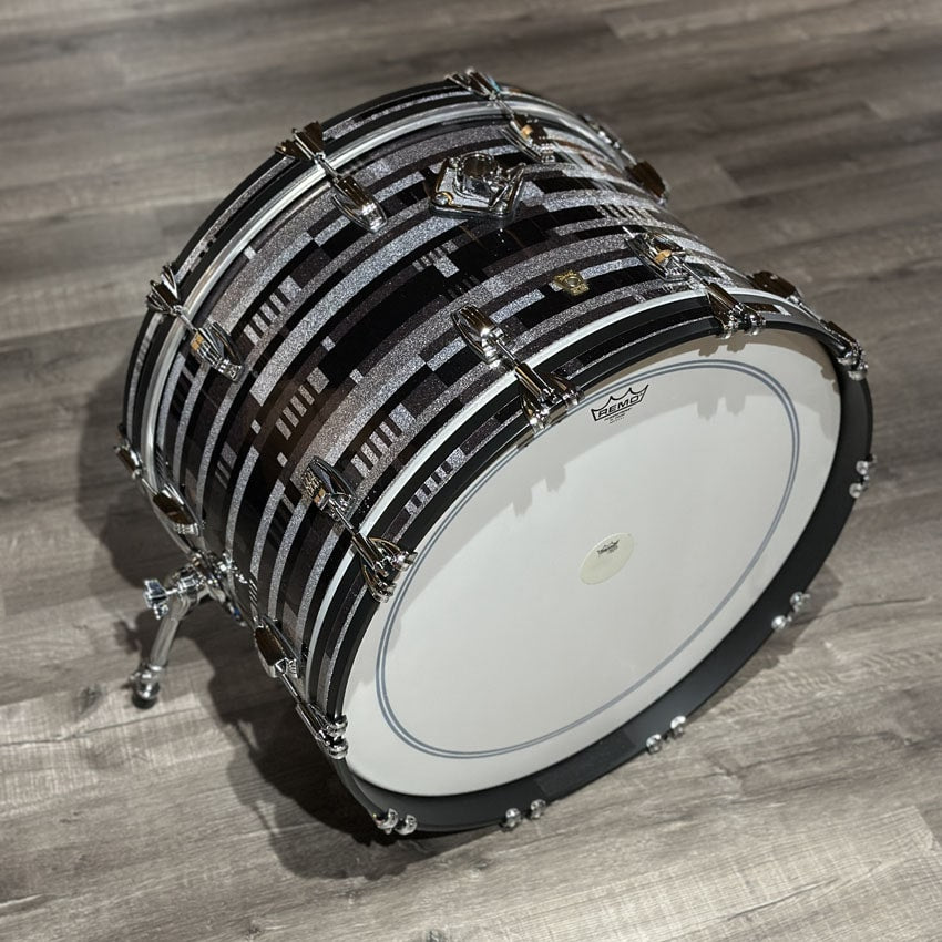 Used Ludwig Classic Maple 3pc Drum Set Digital Black Sparkle - Excellent - Drum Center Of Portsmouth