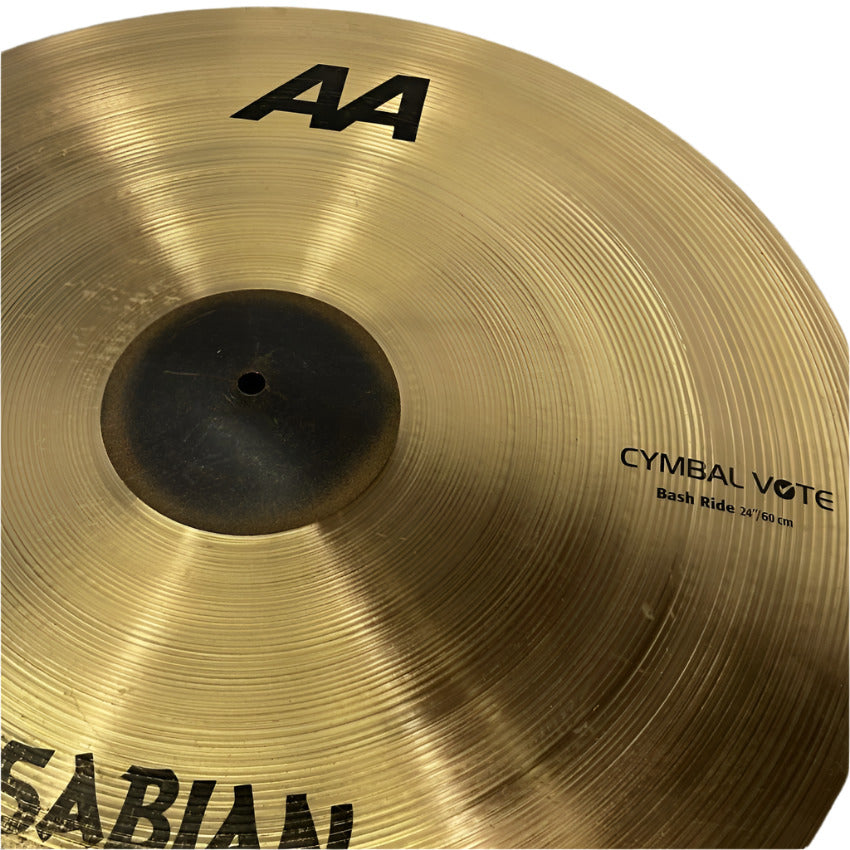 Used Sabian AA Bash Ride Cymbal 24" 3508 grams - Very Good - Drum Center Of Portsmouth