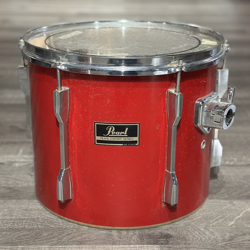 Used Vintage Pearl Export 5pc Drum Set Red Wrap - Fair - Drum Center Of Portsmouth