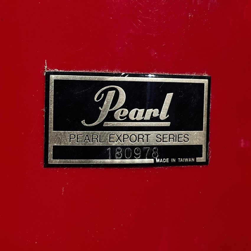 Used Vintage Pearl Export 5pc Drum Set Red Wrap - Fair - Drum Center Of Portsmouth