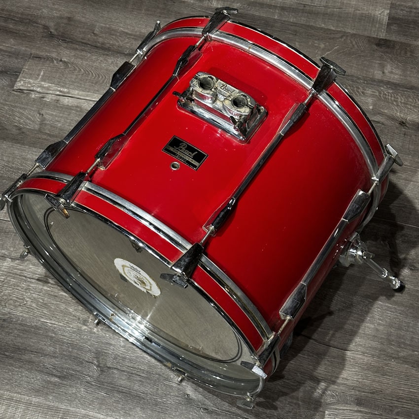 Used Vintage Pearl Export 5pc Drum Set Red Wrap - Fair - Drum Center Of Portsmouth
