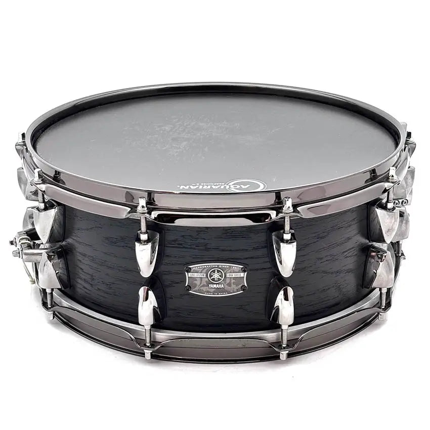 Used Yamaha Live Custom Snare Drum 14x5.5 Black Wood - Good - Drum Center Of Portsmouth
