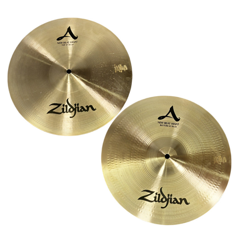 Used Zildjian A New Beat Hi Hat Cymbals 14" - Very Good - Drum Center Of Portsmouth