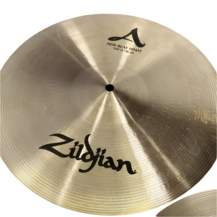 Used Zildjian A New Beat Hi Hat Cymbals 14" - Very Good - Drum Center Of Portsmouth