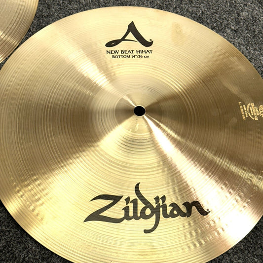 Used Zildjian A New Beat Hi Hat Cymbals 14" - Very Good - Drum Center Of Portsmouth