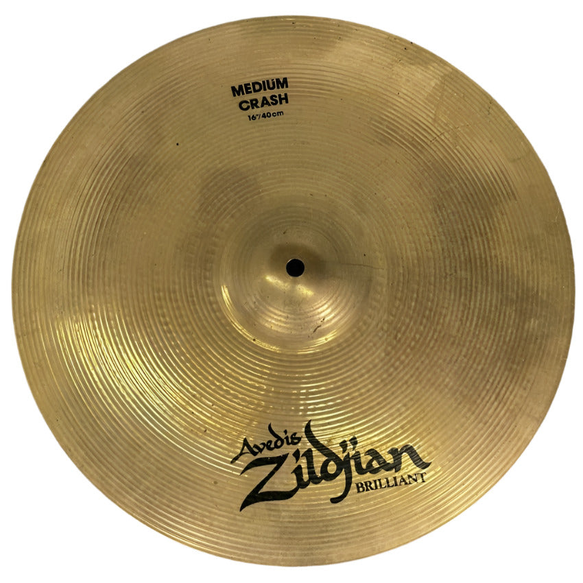 Used Zildjian A Brilliant Medium Crash Cymbal 16" - Very Good - Drum Center Of Portsmouth