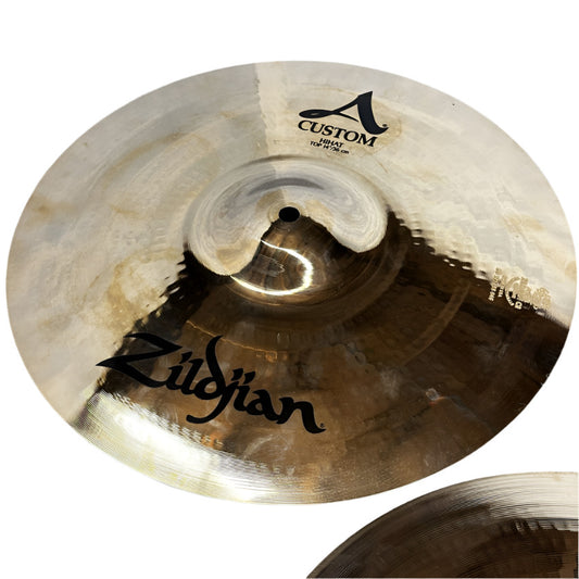 Used Zildjian A Custom Hi Hat Cymbals 14" - Very Good - Drum Center Of Portsmouth