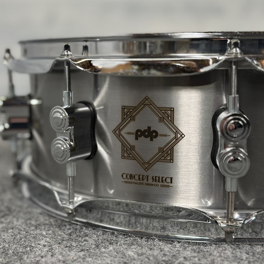 Used PDP Concept Select 3mm Steel Snare Drum 14x5 - Mint - Drum Center Of Portsmouth