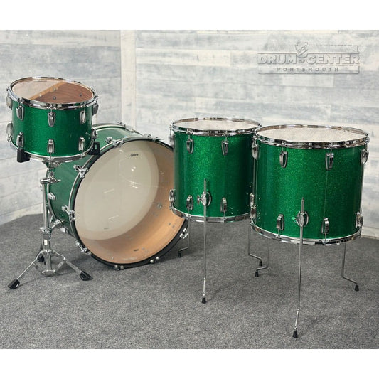 Ludwig Classic Oak 4pc Bonham Drum Set Green Sparkle - Drum Center Of Portsmouth
