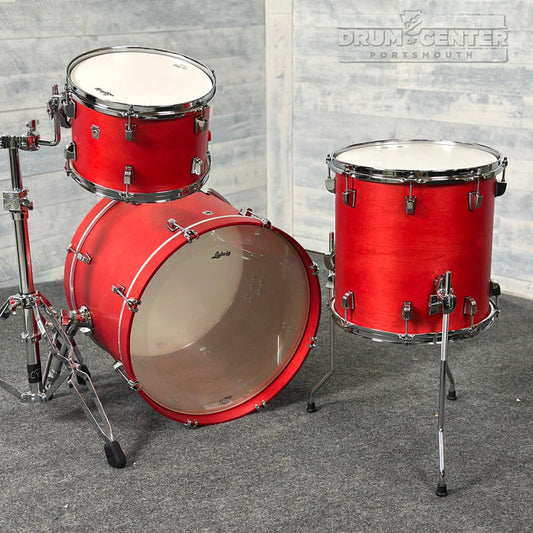 Ludwig Neusonic Downbeat 3pc Drum Set Satin Diablo Red - Drum Center Of Portsmouth