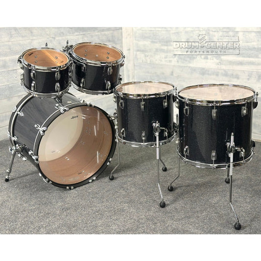 Ludwig Classic Oak 5pc Drum Set 22/10/12/14/16 Hybrid Black Sparkle - Drum Center Of Portsmouth