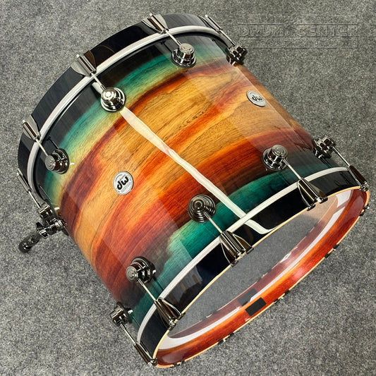 DW Collectors SonicPly 6pc Drum Set Royal Blue Burst Padauk w/Black Hw - Drum Center Of Portsmouth