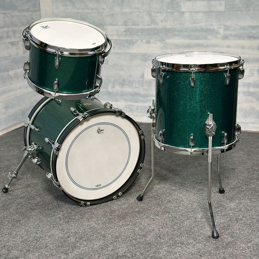 Gretsch Broadkaster 3pc Drum Set 18/12/14 Cadillac Green Sparkle - DCP Exclusive! - Drum Center Of Portsmouth