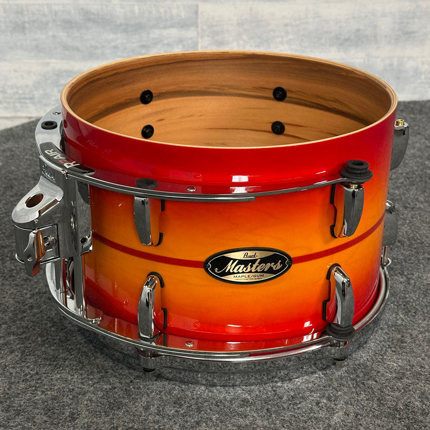 Used Pearl Masters Maple/Gum 5pc Drum Set Sunburst Redstripe - Excellent - Drum Center Of Portsmouth