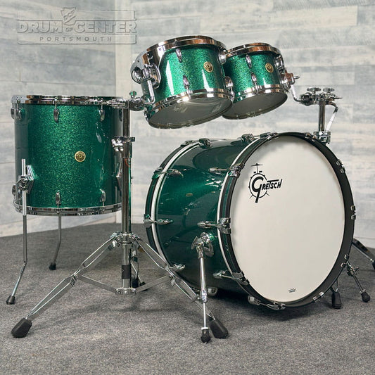 Gretsch USA Custom 4pc Drum Set 22/10/12/16 Cadillac Green Sparkle - DCP Exclusive! - Drum Center Of Portsmouth