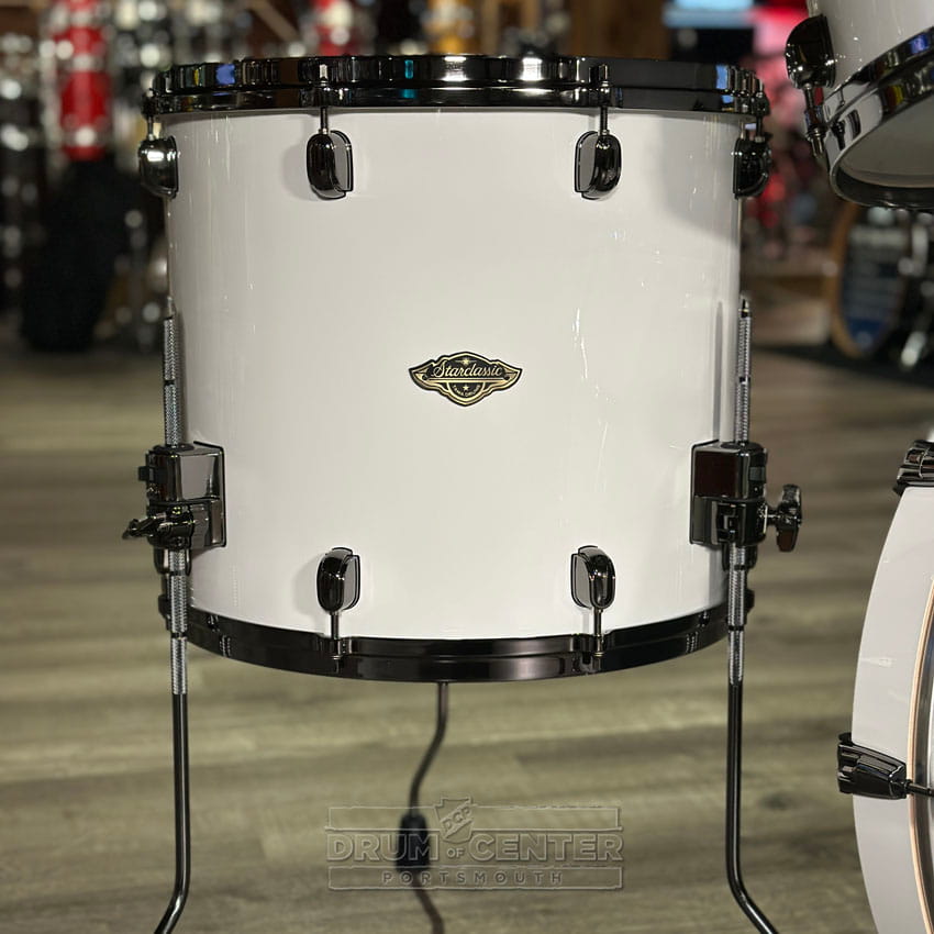Tama Starclassic Walnut/Birch 4pc Drum Set Piano White w/Black Hardware - DCP Exclusive! - Drum Center Of Portsmouth