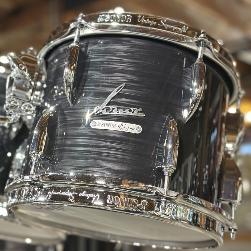 Used Sonor Vintage Series 5pc Drum Set Black Slate - Very Good - Drum Center Of Portsmouth