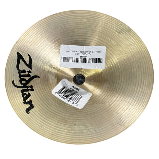 Used Zildjian A Splash Cymbal 6" - Good - Drum Center Of Portsmouth