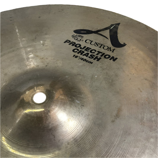 Used Zildjian A Custom Projection Crash Cymbal 16" - Good - Drum Center Of Portsmouth