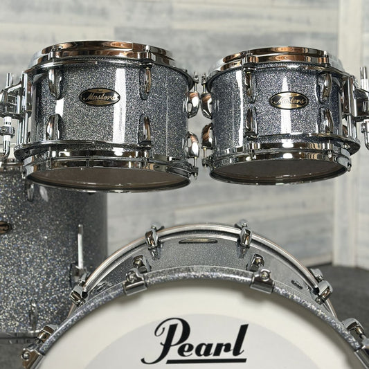 Used Pearl Masters Maple/Gum 4pc Drum Set Crystal Rain - Excellent - Drum Center Of Portsmouth